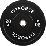Fitforce PLRO 20 KG x 50 MM Nakladací kotúč, čierna, veľkosť 20 KG