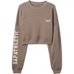 GAP DROP SHOULDER SUPER CROP Dámska mikina, hnedá, veľkosť