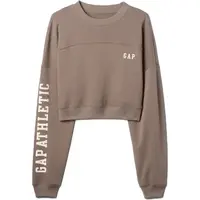 GAP DROP SHOULDER SUPER CROP Dámska mikina, hnedá, veľkosť