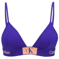 Calvin Klein FIXED TRIANGLE-RP Dámsky vrchný diel plaviek, modrá, veľkosť