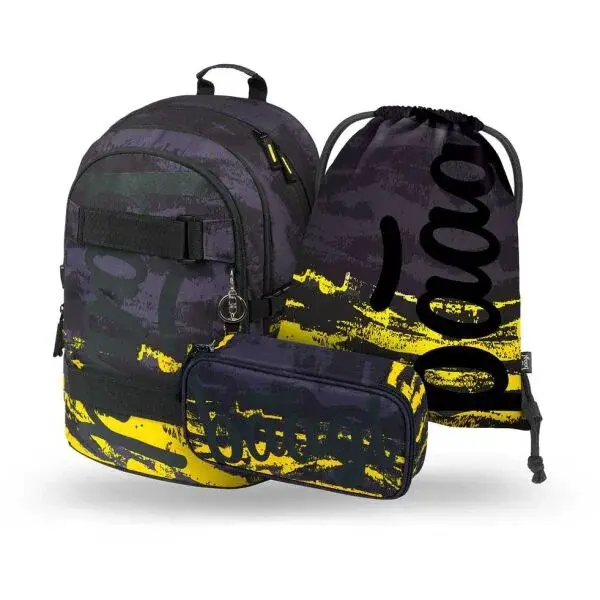 BAAGL 3 SET SKATE DUNE Školský set, tmavo sivá, veľkosť