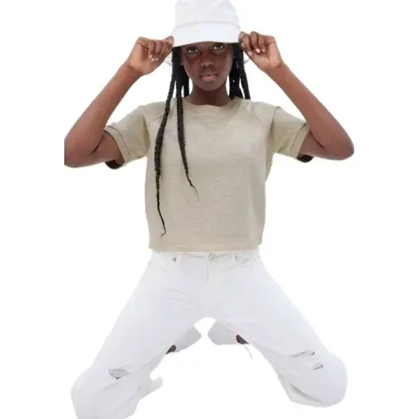 GAP IE CROPPED ACTIVE Dievčenské tričko, béžová, veľkosť