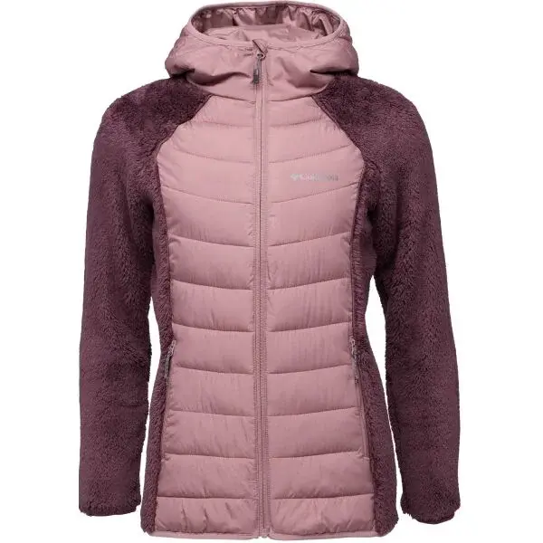 Columbia POWDER LITE II SHERPA HYBRID JACKET Dámska bunda, vínová, veľkosť