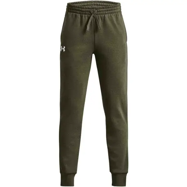 Under Armour RIVAL FLEECE JOGGERS Chlapčenské tepláky, khaki, veľkosť M