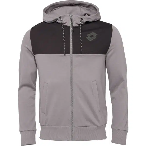 Lotto TRAINING PURE FULL-ZIP HOODIE Pánska mikina, sivá, veľkosť