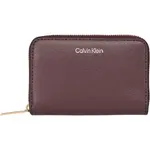 Calvin Klein FOIL LOGO MEDIUM ZIP AROUND Dámska peňaženka, vínová, veľkosť