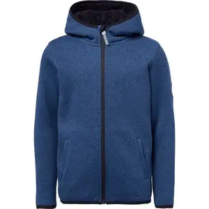 Lewro ZAN Chlapčenská flísová mikina svetrového vzhľadu, tmavo modrá, veľkosť 140-146