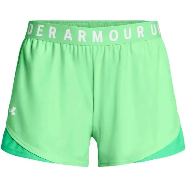 Under Armour PLAY UP SHORTS EMBOSS 3.0 Dámske šortky, zelená, veľkosť