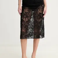 Sukně Ermanno Scervino černá barva, mini, D464O612IBQ