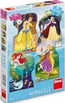 Puzzle Disney Princezny a kamarádi - 4x54 dílků