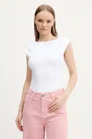 Tričko Abercrombie & Fitch dámské, bílá barva, odkrytá záda, KI139-5225