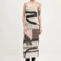 Šaty Desigual SHELLEY béžová barva, maxi, 25SWVK56