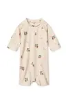 Kojenecké plavky Liewood Thor Baby Swim Jumpsuit béžová barva, LW19672