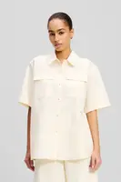 Lněná košile Karl Lagerfeld