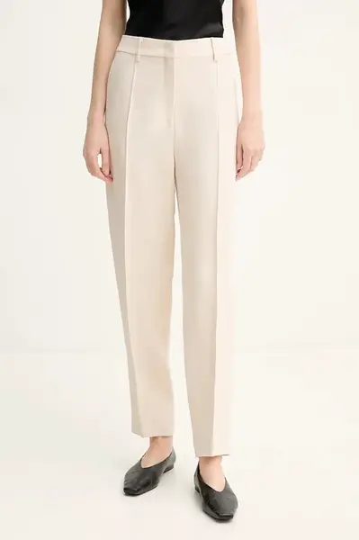 Kalhoty Iceberg dámské, béžová barva, střih cigarette, high waist, B101 5142