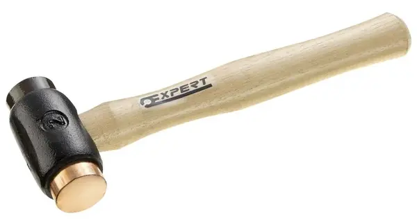 Palice s měděnou a koženou údernou plochou 95 mm - Tona Expert E151002 Průměr úderné plochy: 105 mm