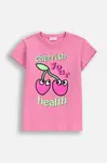 Dětské tričko Coccodrillo růžová barva, EVERYDAY GIRL