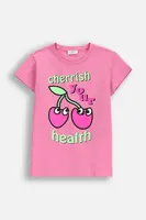 Dětské tričko Coccodrillo růžová barva, EVERYDAY GIRL