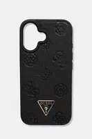 Obal na telefon Guess iPhone 16 černá barva, GUHMP16SPGBTMK