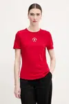Tričko Tommy Hilfiger dámské, červená barva, WW0WW45809