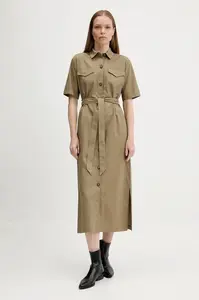 Šaty s příměsí lnu Barbour NICOLE