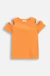 Tričko Coccodrillo oranžová barva, FLOWER PARADISE GIRL JUNIOR