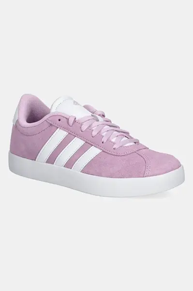 Dětské semišové sneakers boty adidas VL COURT 3.0 růžová barva, ID6310