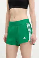 Tréninkové šortky adidas Performance Hyperglam zelená barva, s aplikací, high waist, JC7393