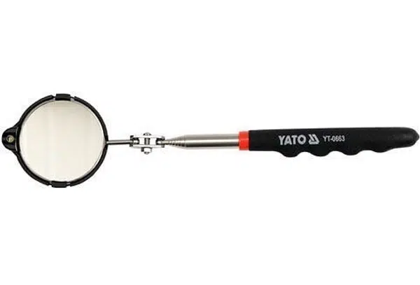YATO Zrcátko kontrolní teleskopické s LED osvětlením 265-920 mm - YT-0663