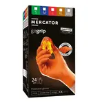 Mercator Nitrilové rukavice, extra pevné, odolné chemikáliím, velikost L, oranžové, 100 ks