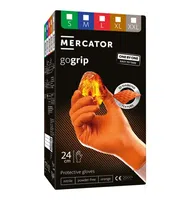 Mercator Nitrilové rukavice, extra pevné, odolné chemikáliím, velikost L, oranžové, 100 ks