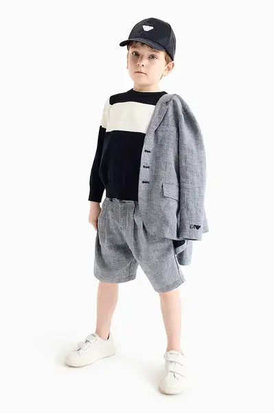 Dětský bavlněný svetr Emporio Armani