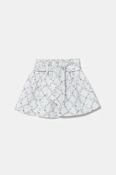 Dětská bavlněná sukně United Colors of Benetton bílá barva, mini, áčková, 40VFG0013