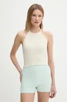 Top Calvin Klein Jeans béžová barva, odkrytá záda, J20J225300