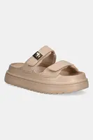 Pantofle Steve Madden Bigschmona-J dámské, béžová barva, na platformě, SM11003858