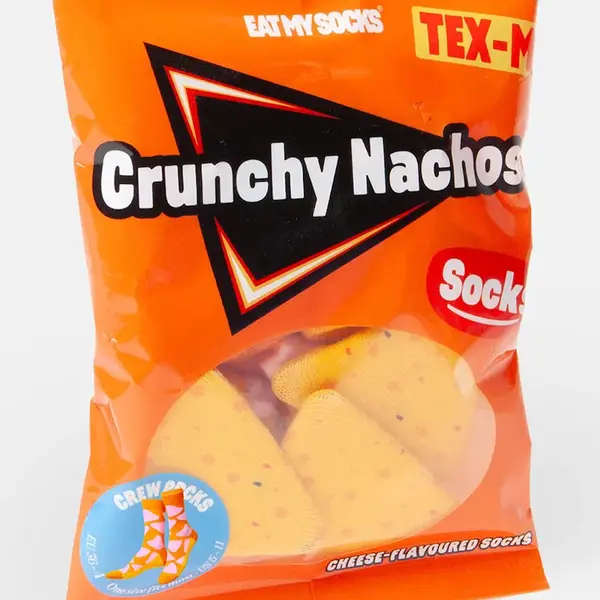 Ponožky Eat My Socks Crunchy Nachos oranžová barva