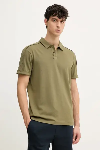 Bavlněné polo tričko Joop! zelená barva, 30045558