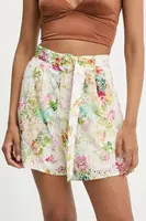 Kraťasy Answear.LAB dámské, béžová barva, high waist