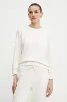 Bavlněná mikina Armani Exchange dámská, béžová barva, hladká, XW000499 AF12804
