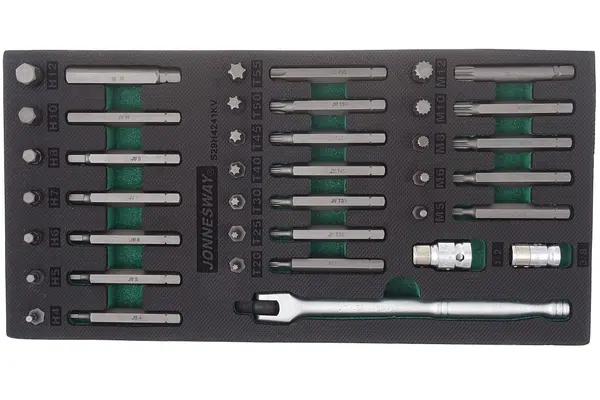 Modul pěnový - bity Imbus, TORX a XZN, sada 41 ks - JONNESWAY S29H4241KV