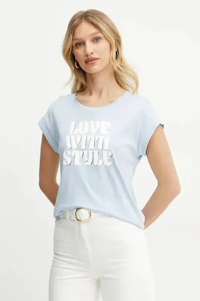 Tričko Morgan DSTYLE dámské, modrá barva, DSTYLE