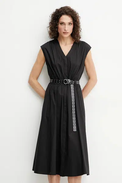 Šaty MICHAEL Michael Kors černá barva, mini, MS5830KF4C