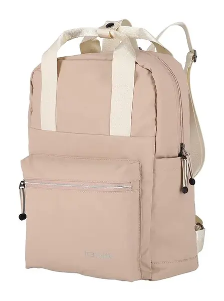 Městský batoh Travelite Basics Canvas Backpack Light brown