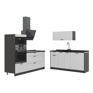 Vicco KUCHYNĚ Fame-Line, Bílý venkovský dům/Antracit, 340 cm, PD Antracit