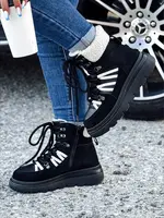 Dámské černé trekkingové boty COZYLOFT