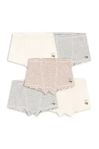 Konges Sløjd  přiléhavé boxerky dětské bavlněné s elastanem BASIC 5 PACK BOY BOXERS GOTS 5-pack