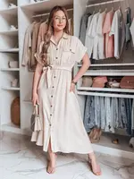 Maxi šaty SUNNI LOVE béžové