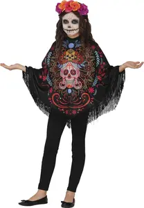 Detské pončo Day of the Dead Catrina 7-9 rokov