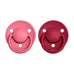 BIBS De Lux dudlíky z přírodního kaučuku 2 ks vel. 1 Coral / Ruby