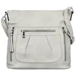 Stylová dámská koženková crossbody kabelka Minja, světle šedá